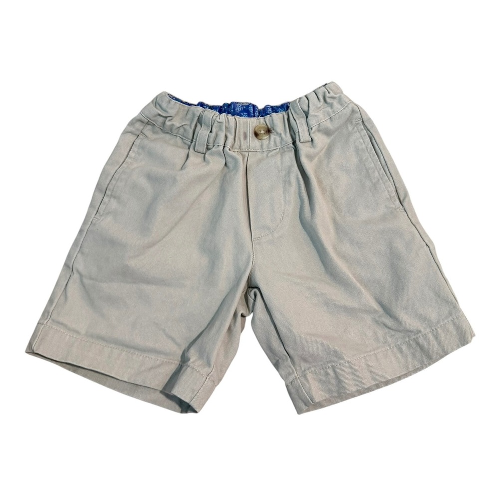 J. Bailey Khaki Chino Shorts Boys Elastic Waist Cotton Twill GUC 2T